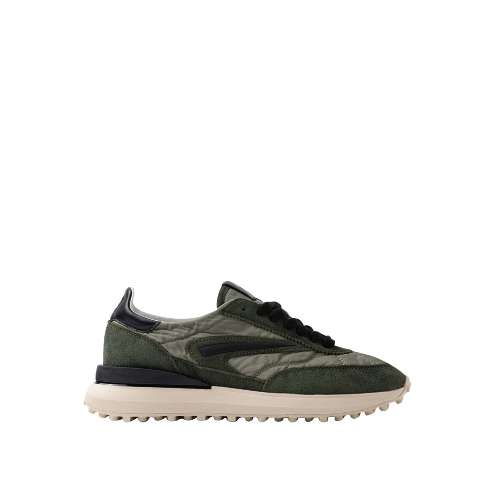 D.a.t.e. Men's Green Sneakers, 5 Uk, Sporty Nylon Trainers