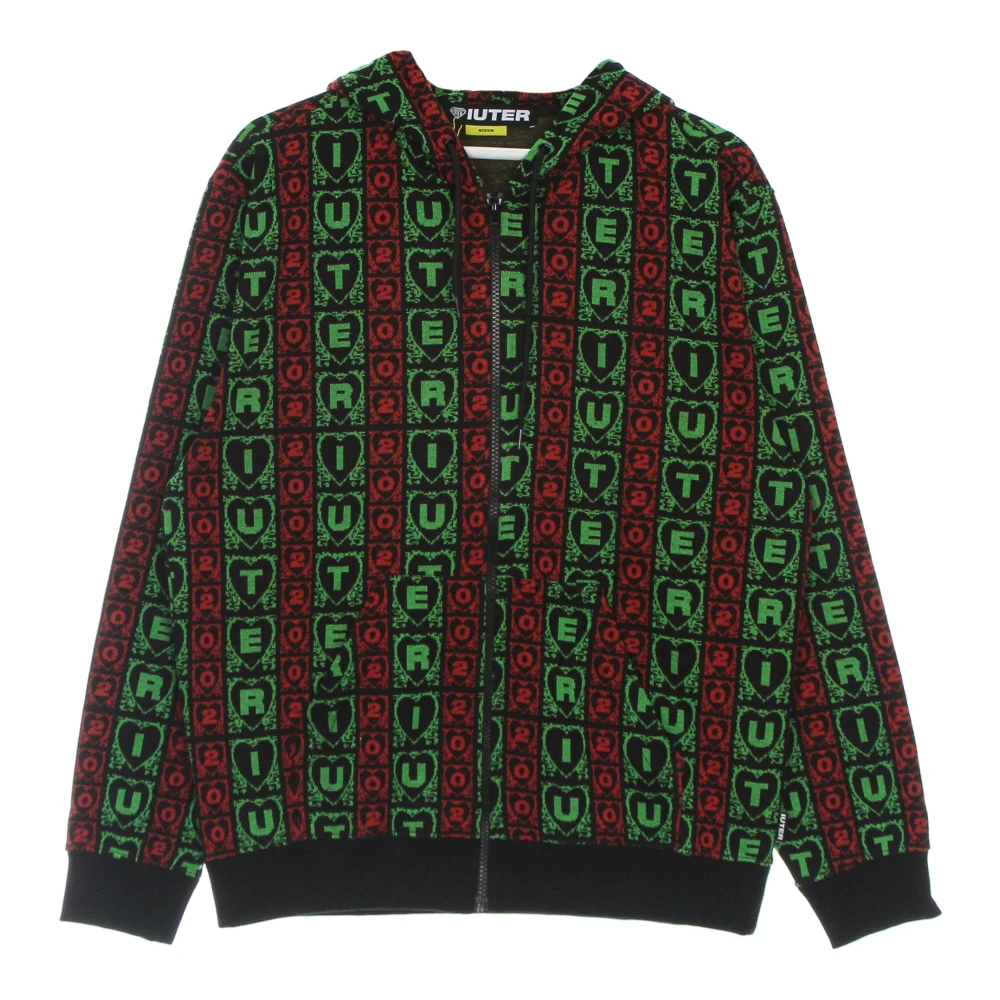 Iuter Mooie Jacquard Zip Hoodie Multicolor Heren