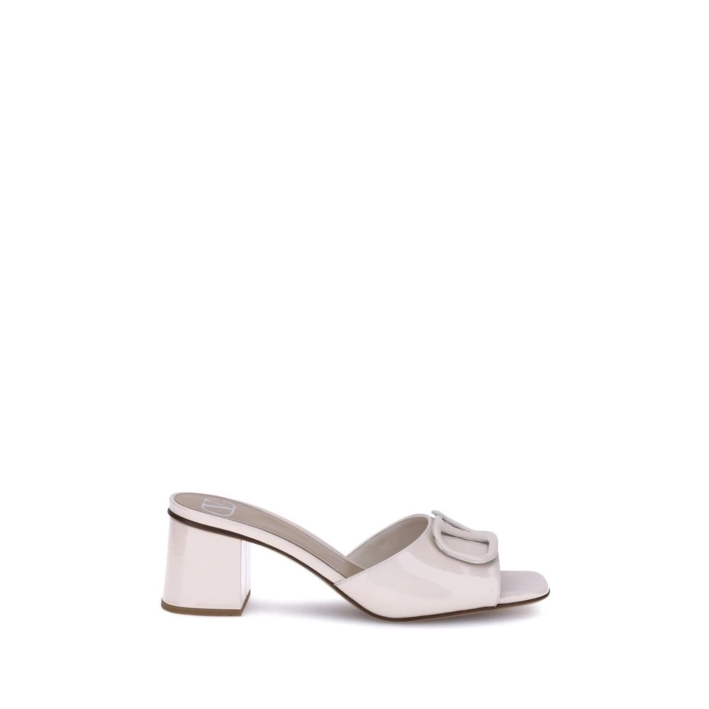 Valentino Garavani Women's Beige Vlogo Slide Sandals