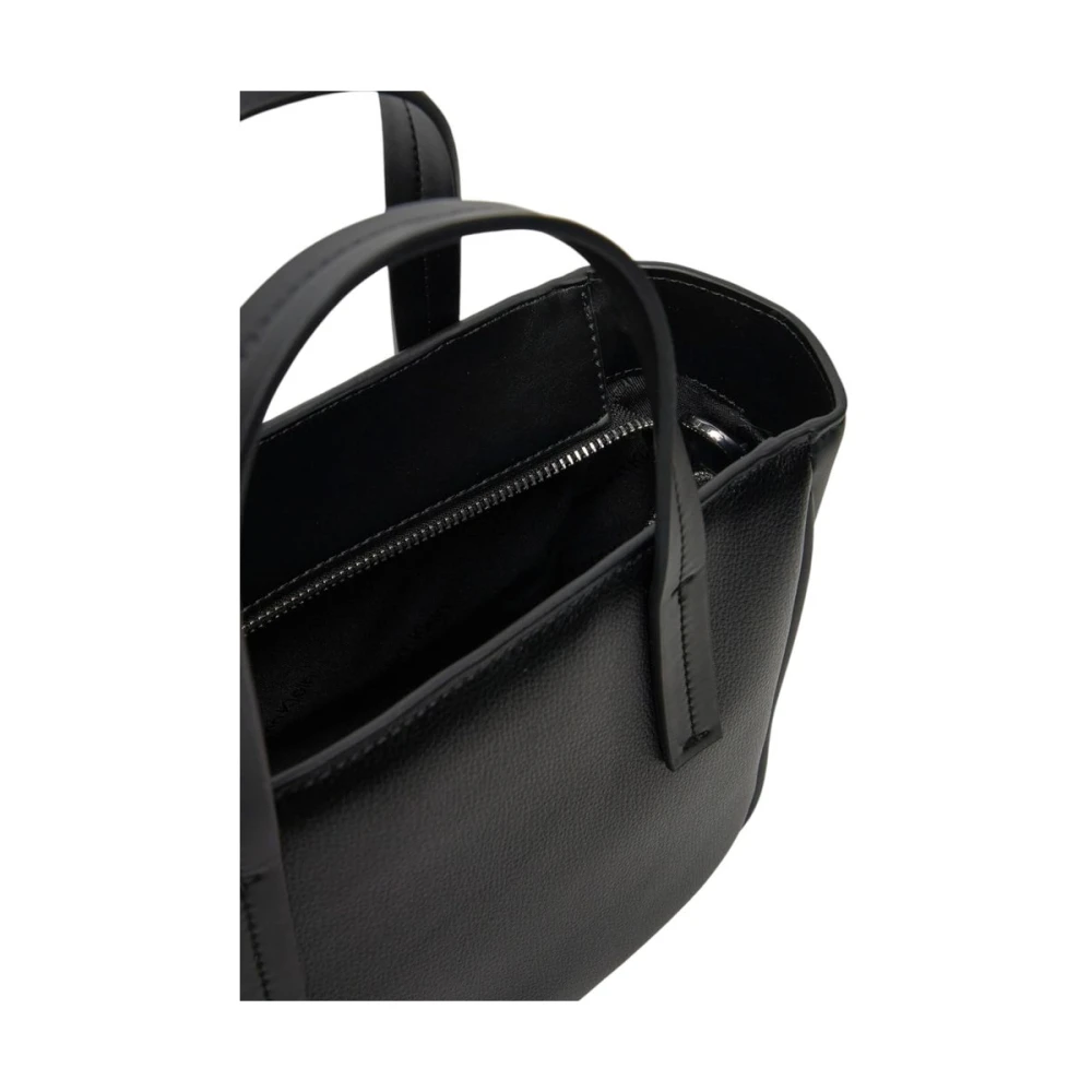 Calvin Klein Zwarte Polyethyleen Handtas Herfst Winter Collectie Black Dames