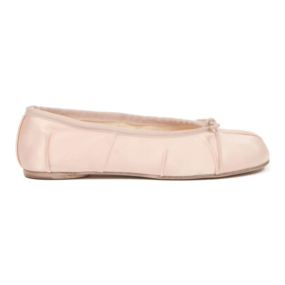 Maison Margiela Women's Pink Ballerina Shoes, 4 Uk, Tabi Satin Ballerina