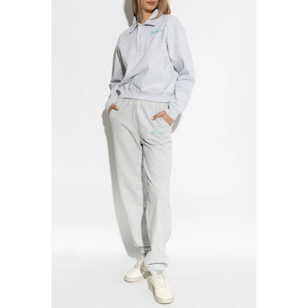 Sporty & Rich Sweatshirt met kraag Gray Dames