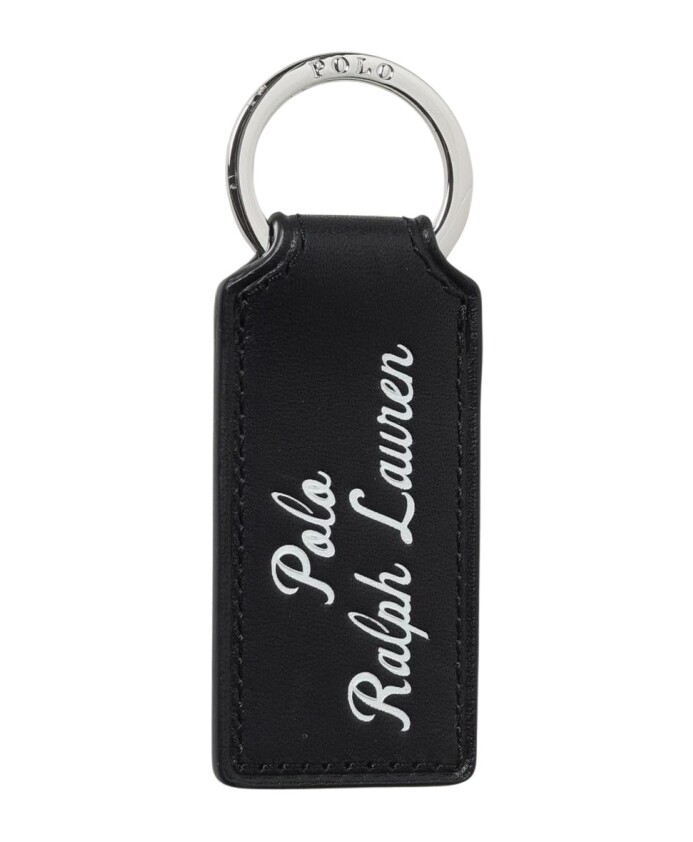 black-leather-logo-keychain