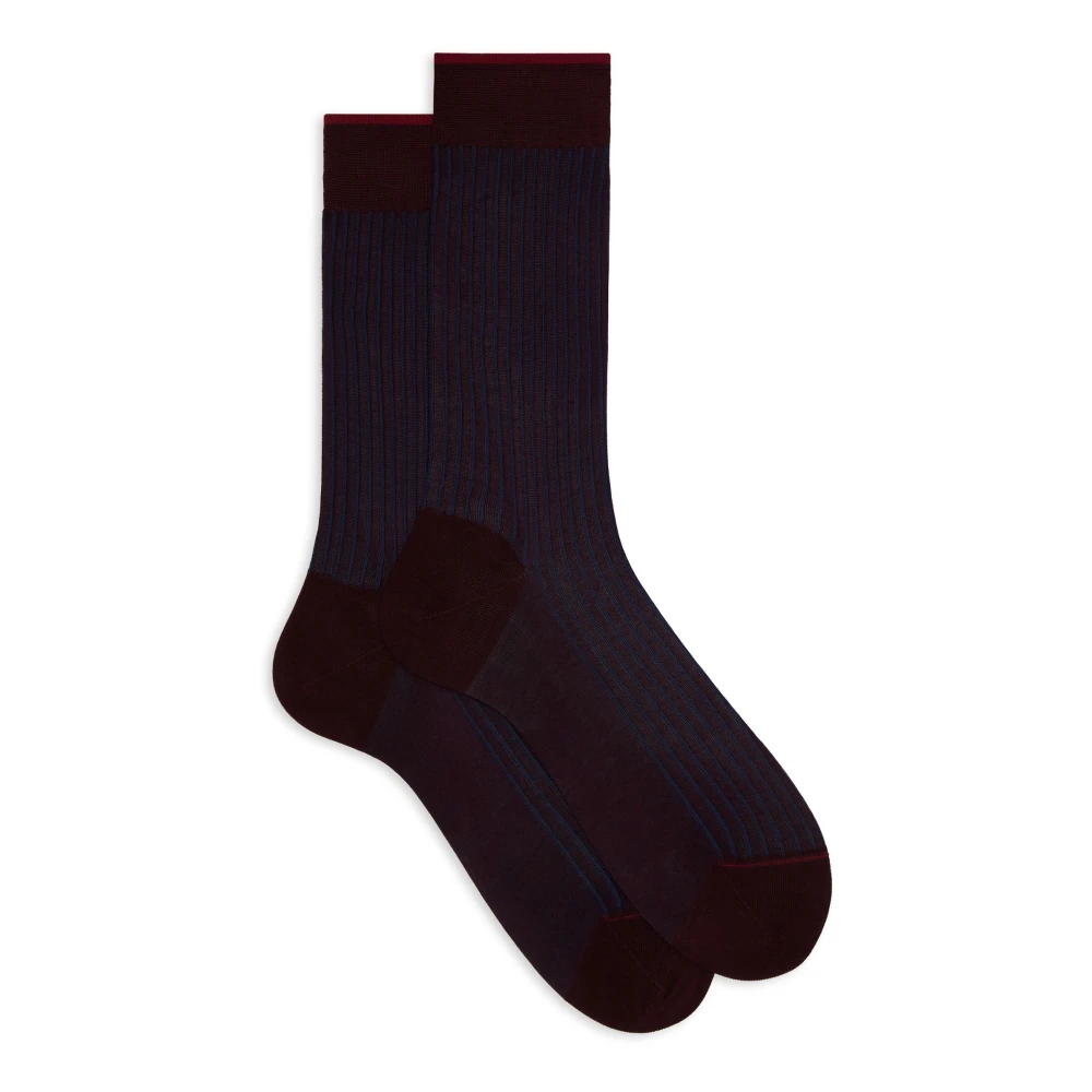 Gallo Bordeaux twin-rib katoenen sokken Multicolor Heren
