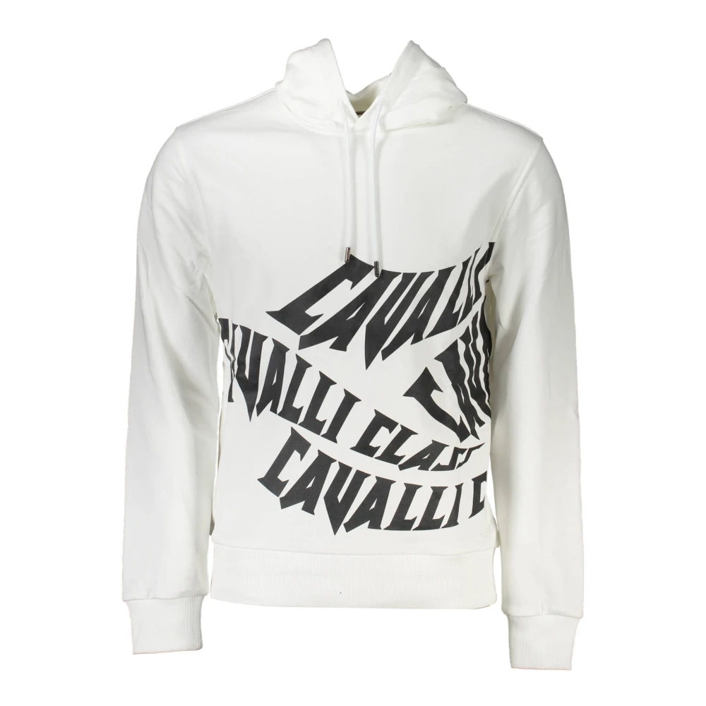 Cavalli Class Men's White Hooded Sweatshirt Long Sleeve Print - Hoodies - 2XL - Sweatshirts & Hoodies