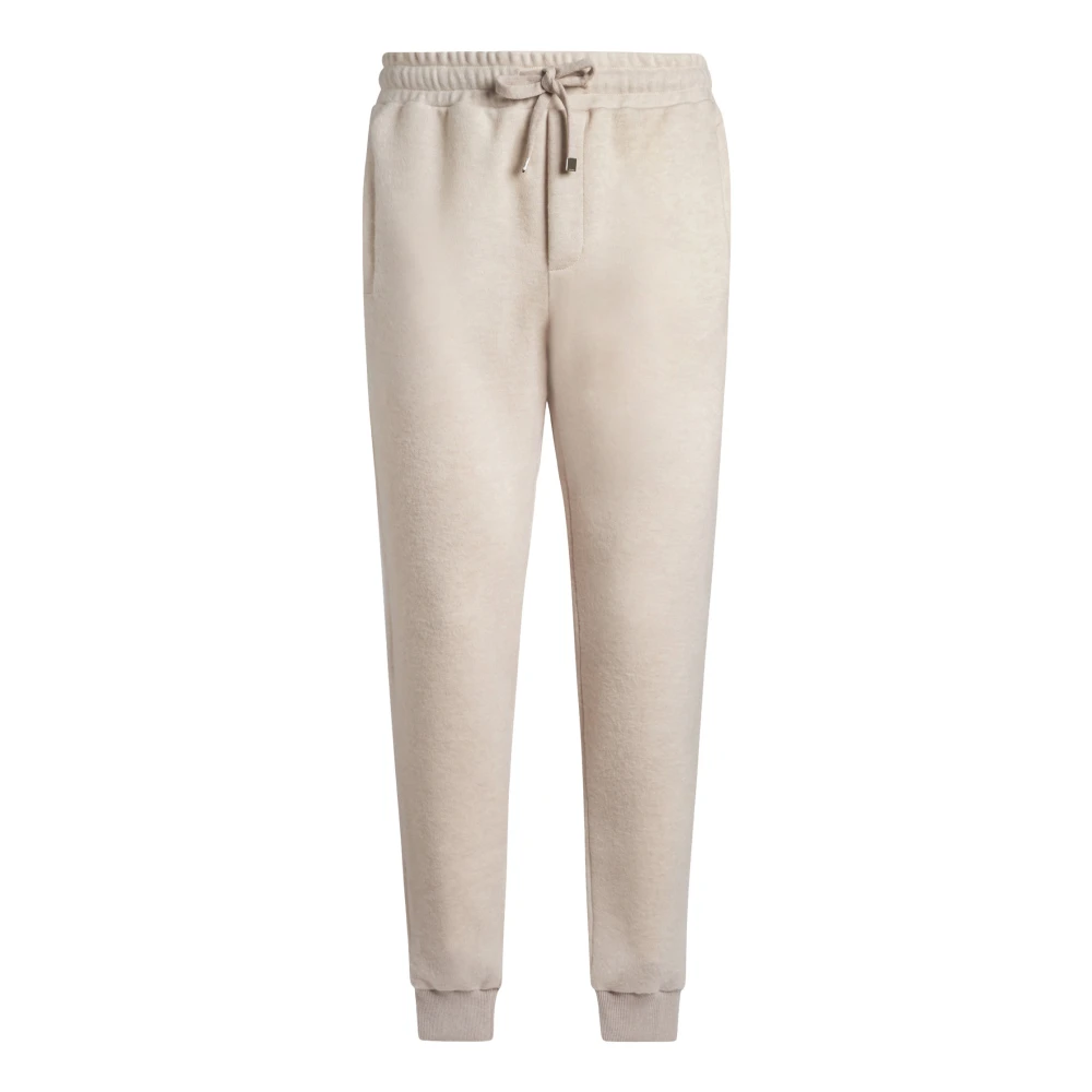 ETRO Beige Wool Blend Jogging Trousers Beige Heren