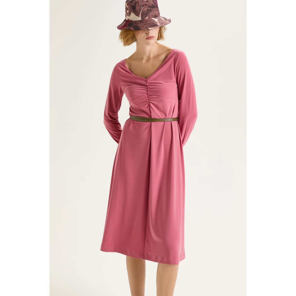 Maliparmi Tecno Jersey Jurk Pink Dames