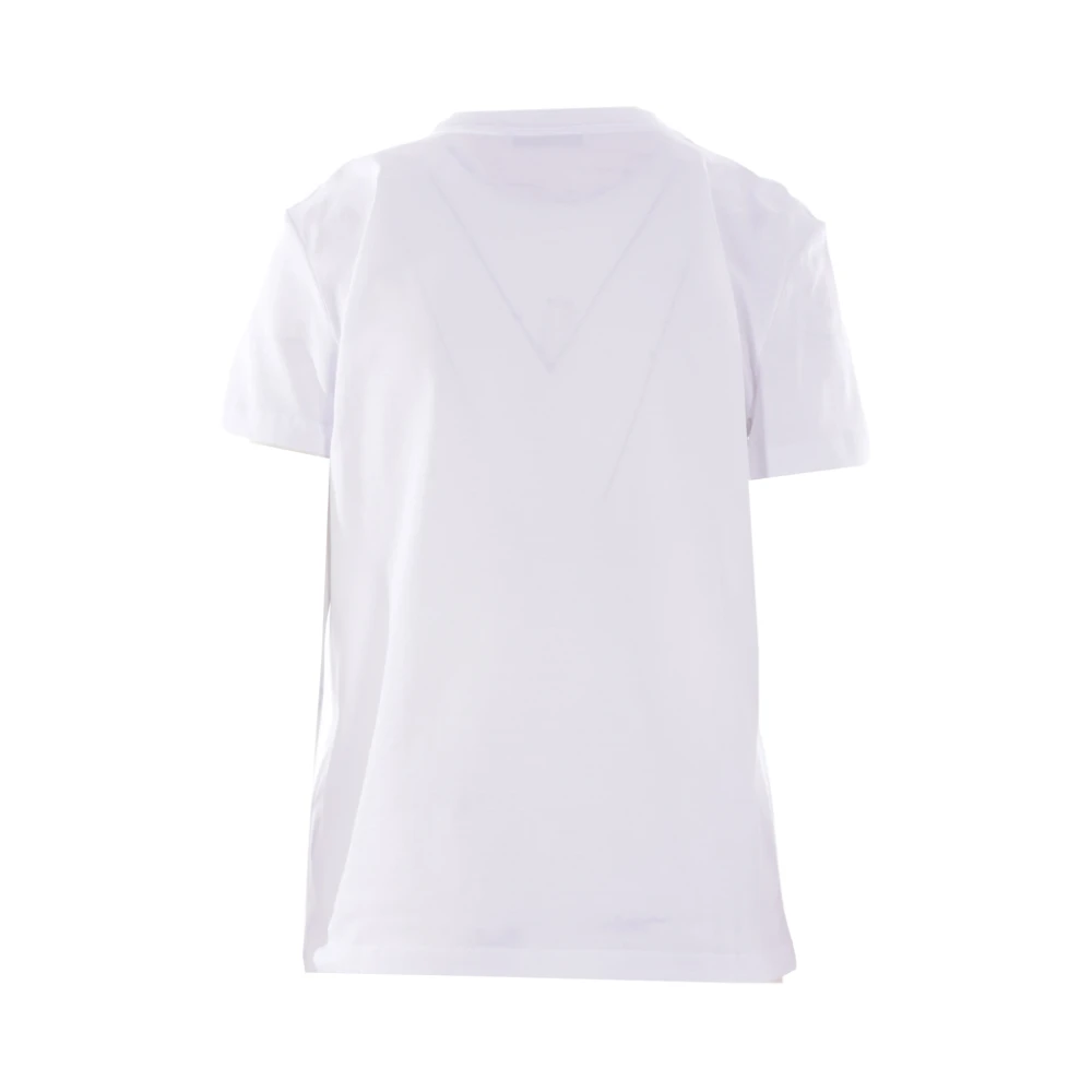 Max Mara Monogram Geborduurd Wit Katoenen T-shirt White Dames