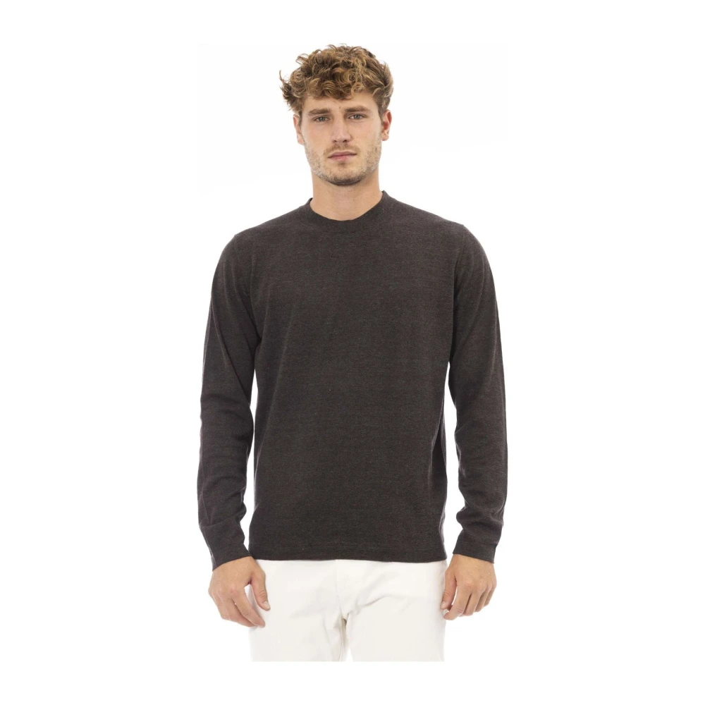 Alpha Studio Ronde Hals Lange Mouw Regular Fit Brown Heren