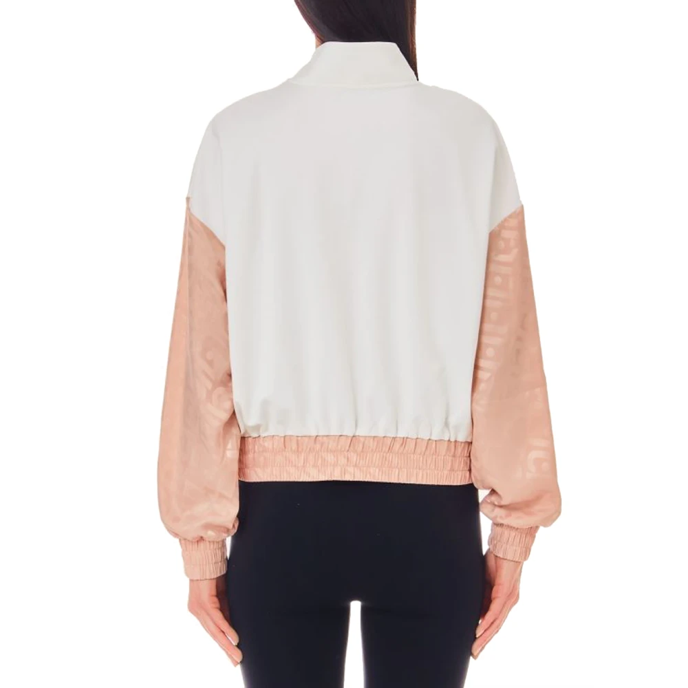 Liu Jo Sportieve Ivory Zip Sweater met Cuts Multicolor Dames