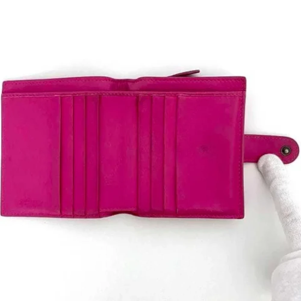 Bottega Veneta Vintage Pre-owned Leather wallets Pink Dames