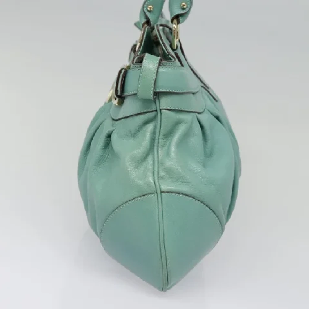 Salvatore Ferragamo Pre-owned Leather handbags Green Dames