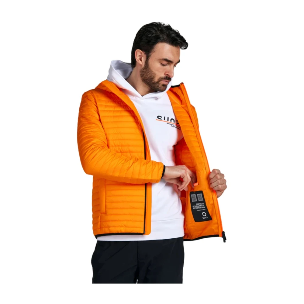 Suns Mannelijk Bruin Jassen Heren, M, Nylon, Lichtgewicht Nylon Jack Met Capuchon
