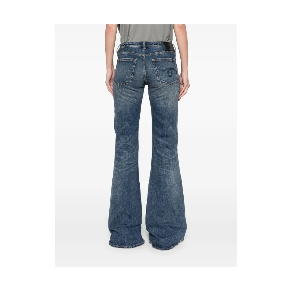 R13 Blauwe Klassieke Five-Pocket Jeans Blue Dames