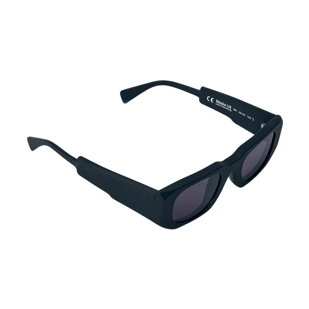 Kuboraum Unisex Black Rectangle Sunglasses With Tinted Lenses - Sunglasses - One Size - Accessories