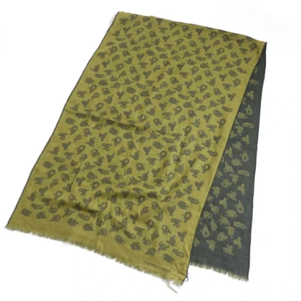 Hermès Vintage Pre-owned Canvas scarves Gray Dames