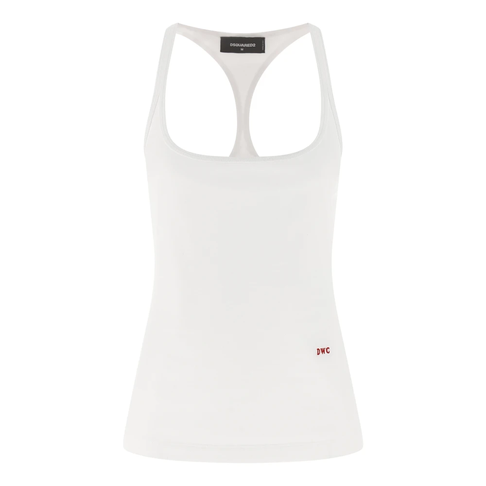 Dsquared2 Women's White Sleeveless Tops, Xs, Tank Top
