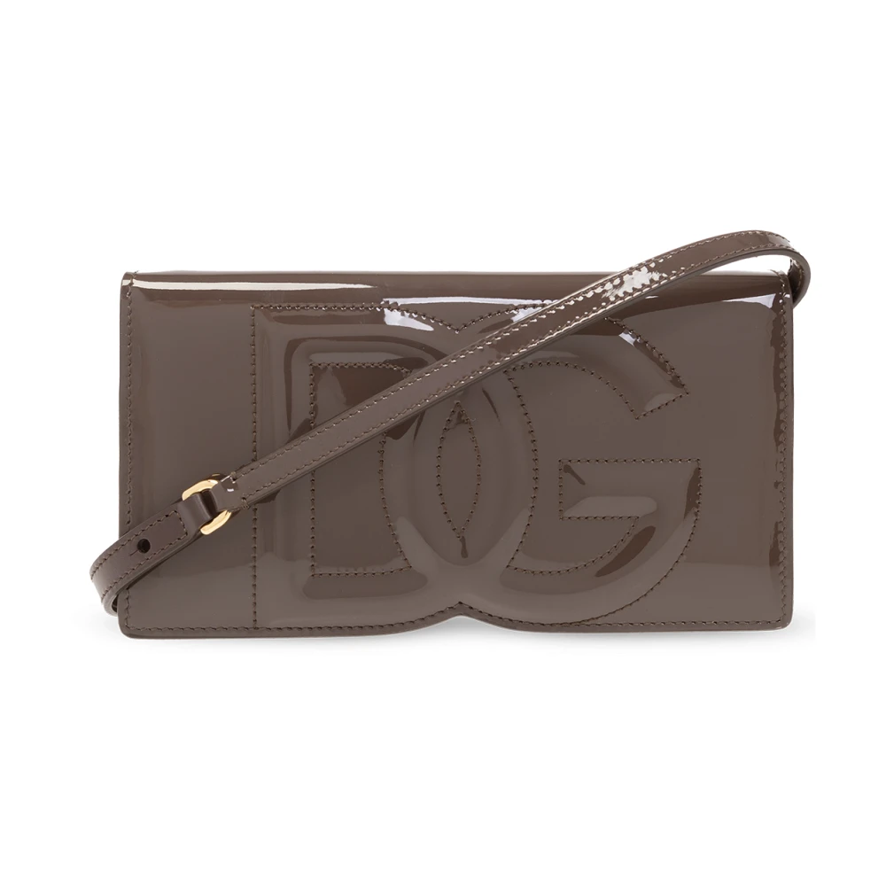 Dolce & Gabbana Plånbok med axelrem Brown, Dam