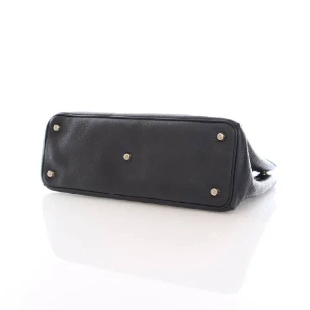 Dior Vintage Pre-owned Leather handbags Black Dames