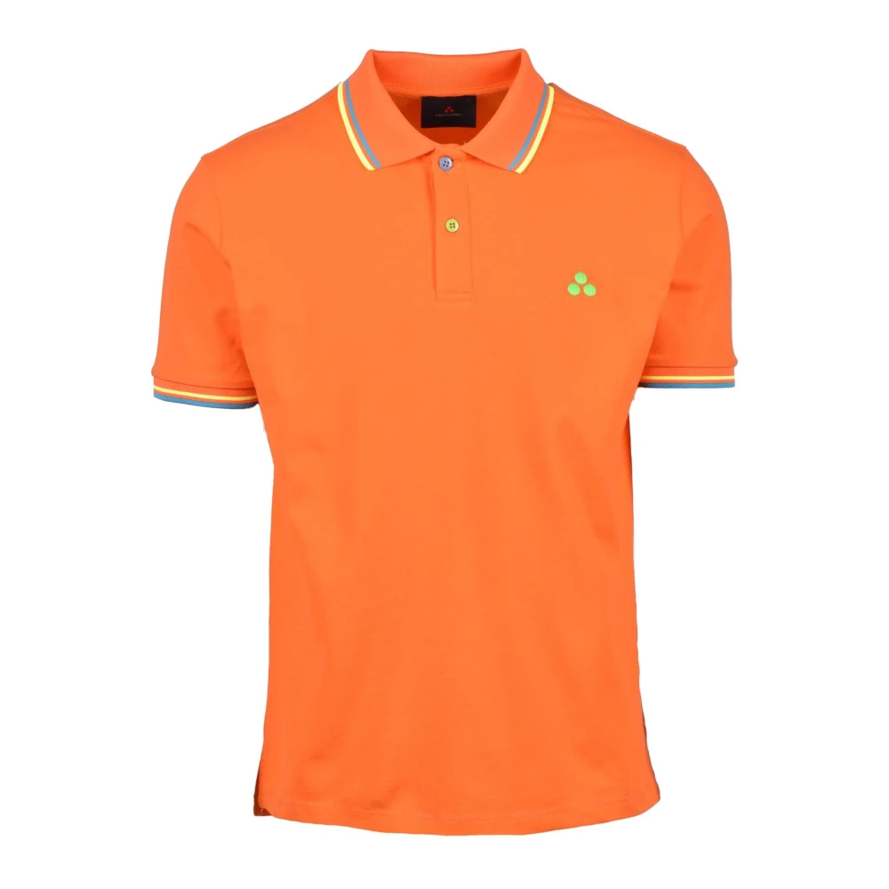 Peuterey Katoen Elastaan Polo Shirt Orange Heren