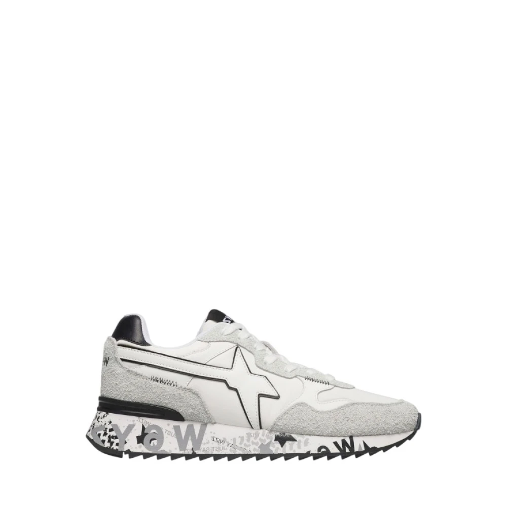 W6yz Men's White Technical Fabric And Suede Sneaker - Sneakers - 11 Uk - Shoes