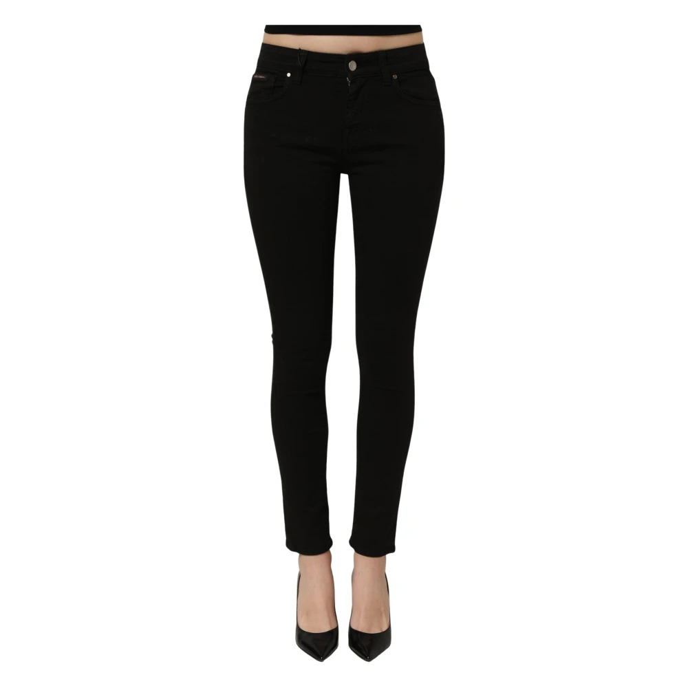 Dolce & Gabbana Skinny Denim Jeans - Female - Skinny Fit Jeans - Black - 2XS - Jeans