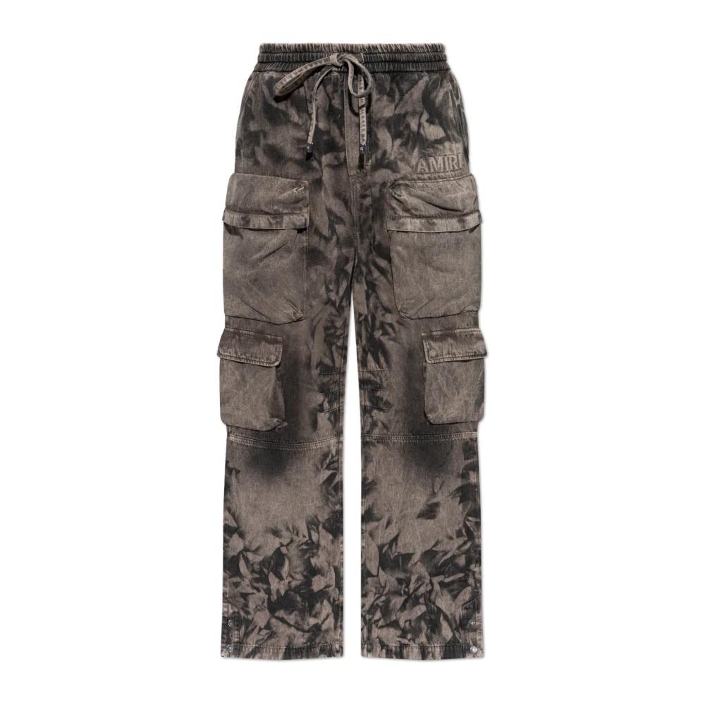 Amiri Mannelijk Bruin Broeken Heren, L, Katoen, Washed Cargo Jean