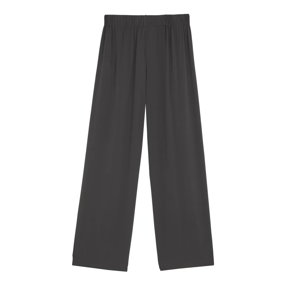 Cortana Zijden Stretch Wijde Broek Black Dames