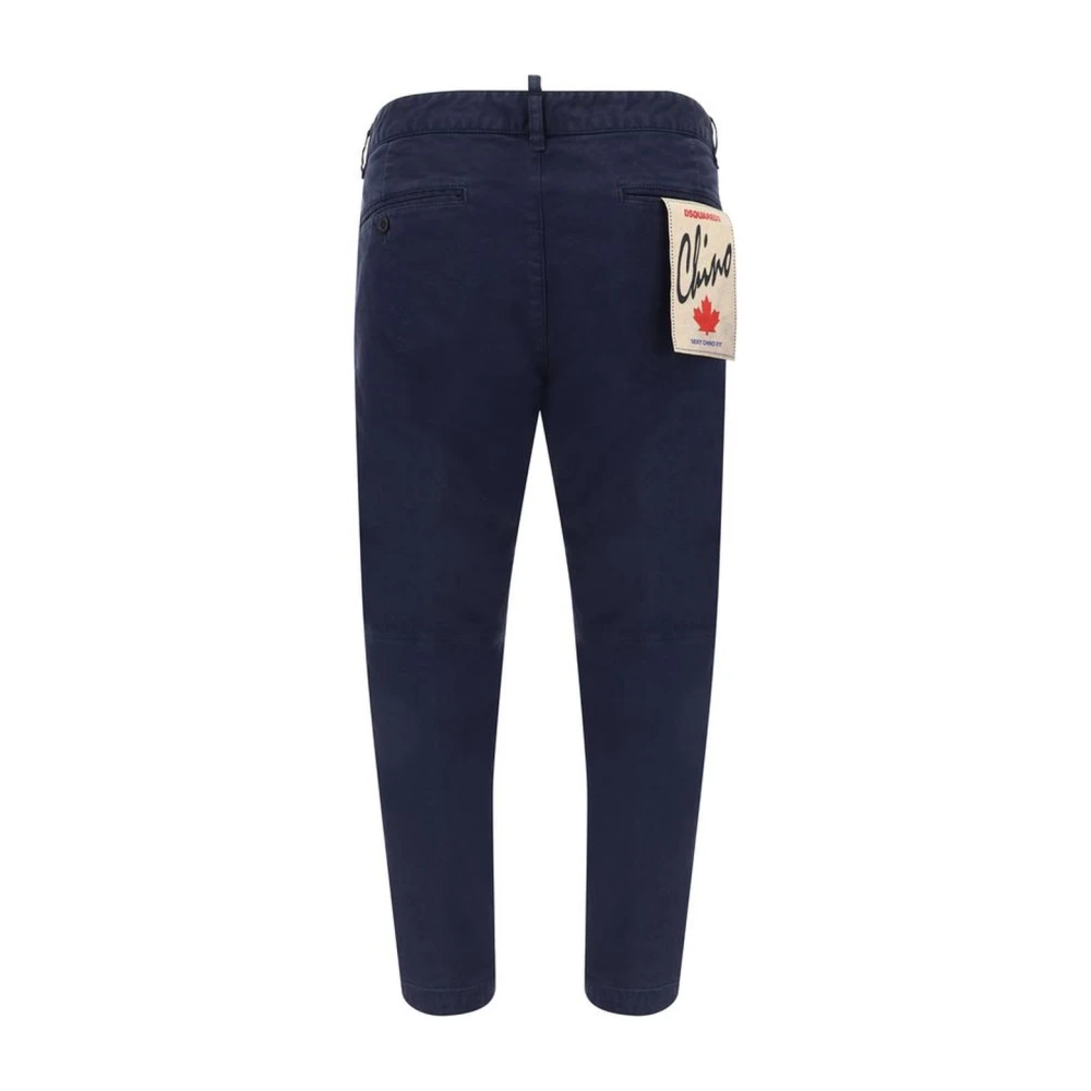 Dsquared2 Katoenen Avond Slash Zak Broek Blue Heren