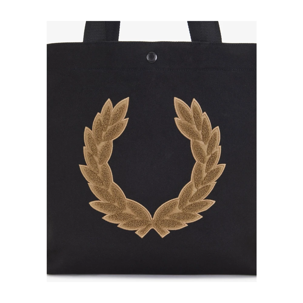 Fred Perry Zwarte Tote Tas met Laurier Logo Black Dames