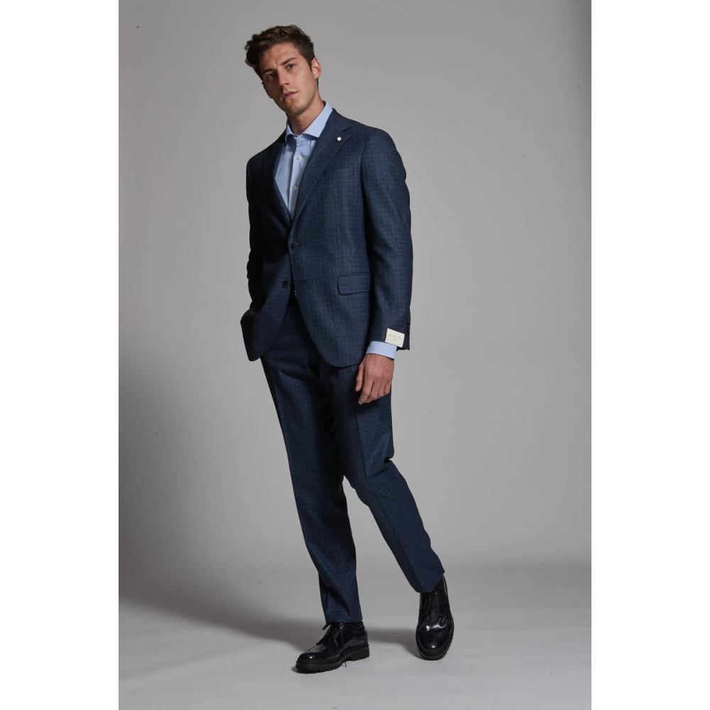 Luigi Bianchi Mantova Elegante Jurk Blue Heren