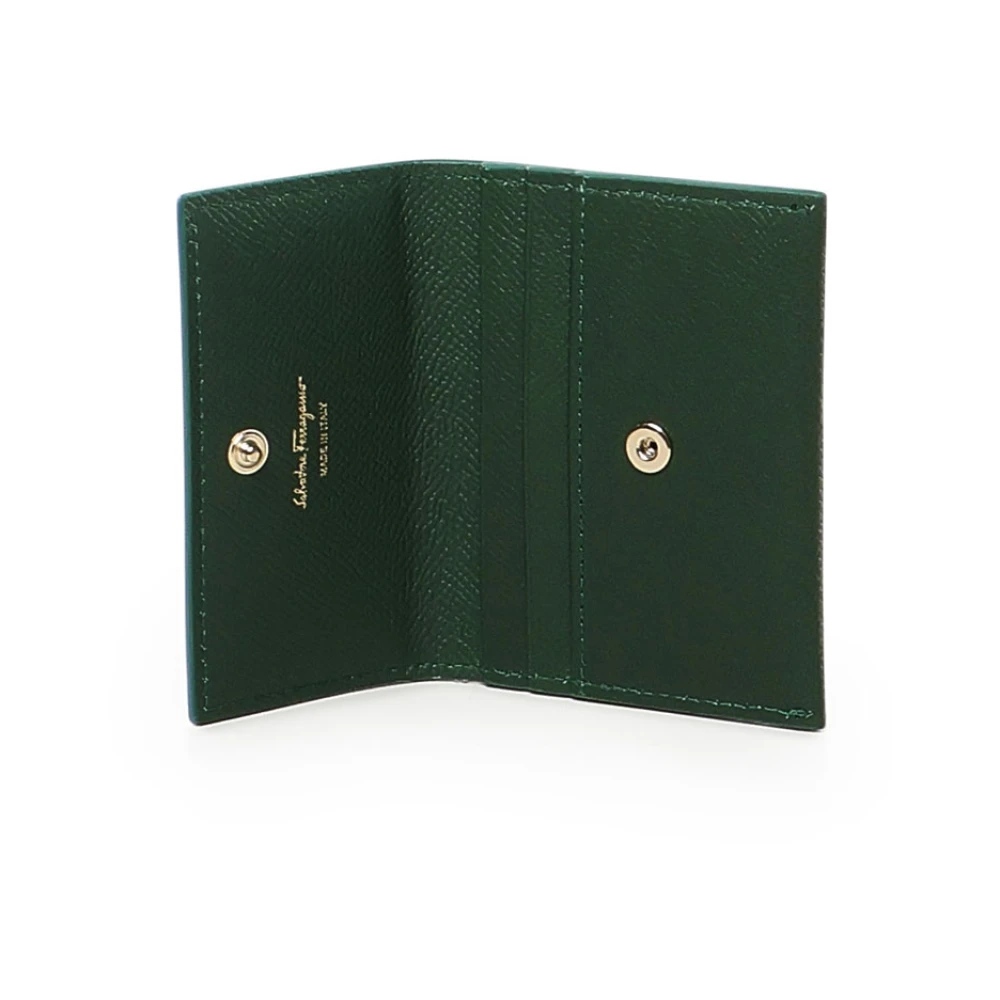 Salvatore Ferragamo Groene Portemonnee Creditcardhouder Green Dames