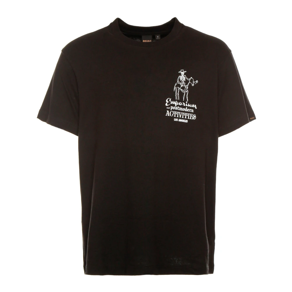 Deus Ex Machina Jersey T-shirt met Address Print Black Heren