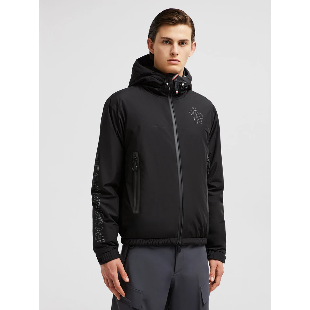 Moncler Outdoor Zwarte Jas Waterdicht Met Capuchon Black Heren