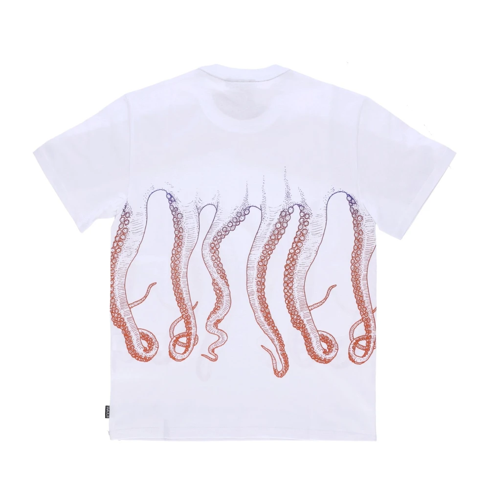 Octopus Gradient Tee Wit Korte Mouw T-shirt White Heren