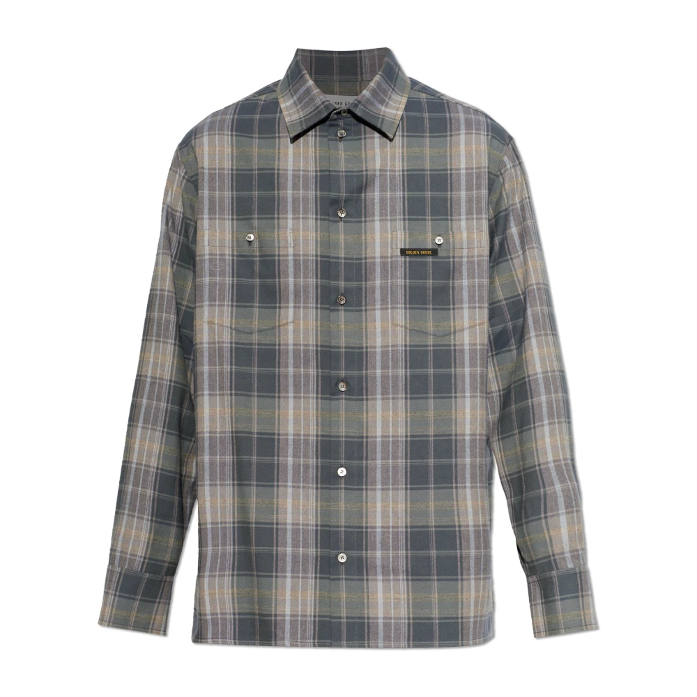 Golden Goose Shirt With Logo - Male - Casual Shirts - Multicolor - L - Shirts