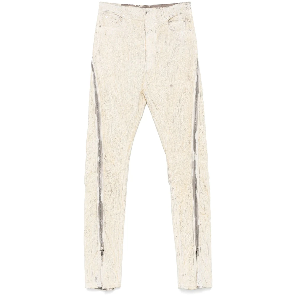 Rick Owens Pastelgele Knoopsluiting Jeans White Heren