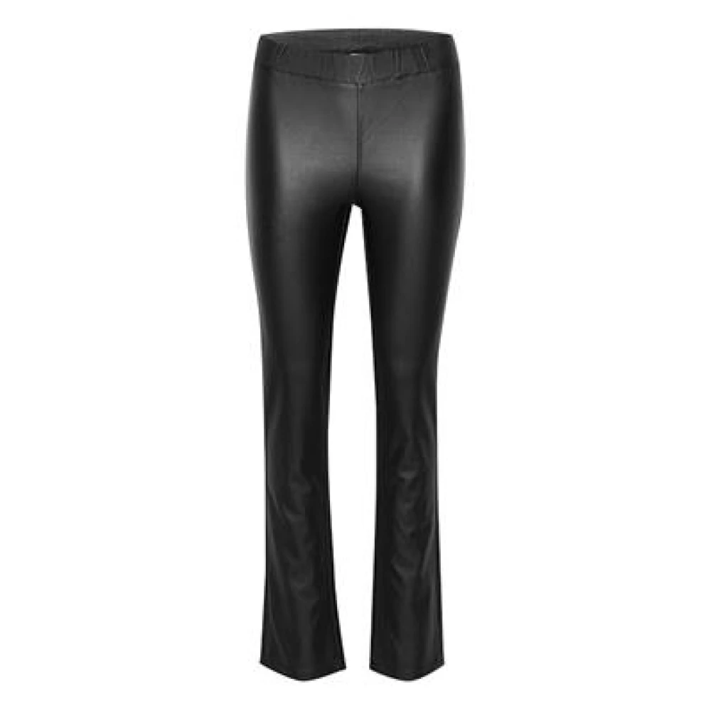 Kaffe Donna Nero - Pantaloni Svasati Con Vita Elastica - Trousers - 3XL