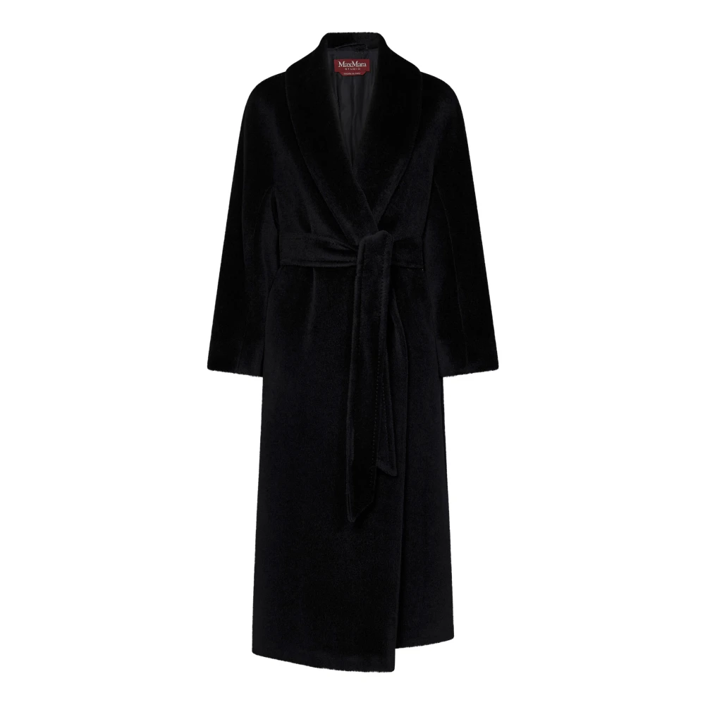 Max Mara Zwarte Wrapjas Aw24 Elegante Stijl Black Dames