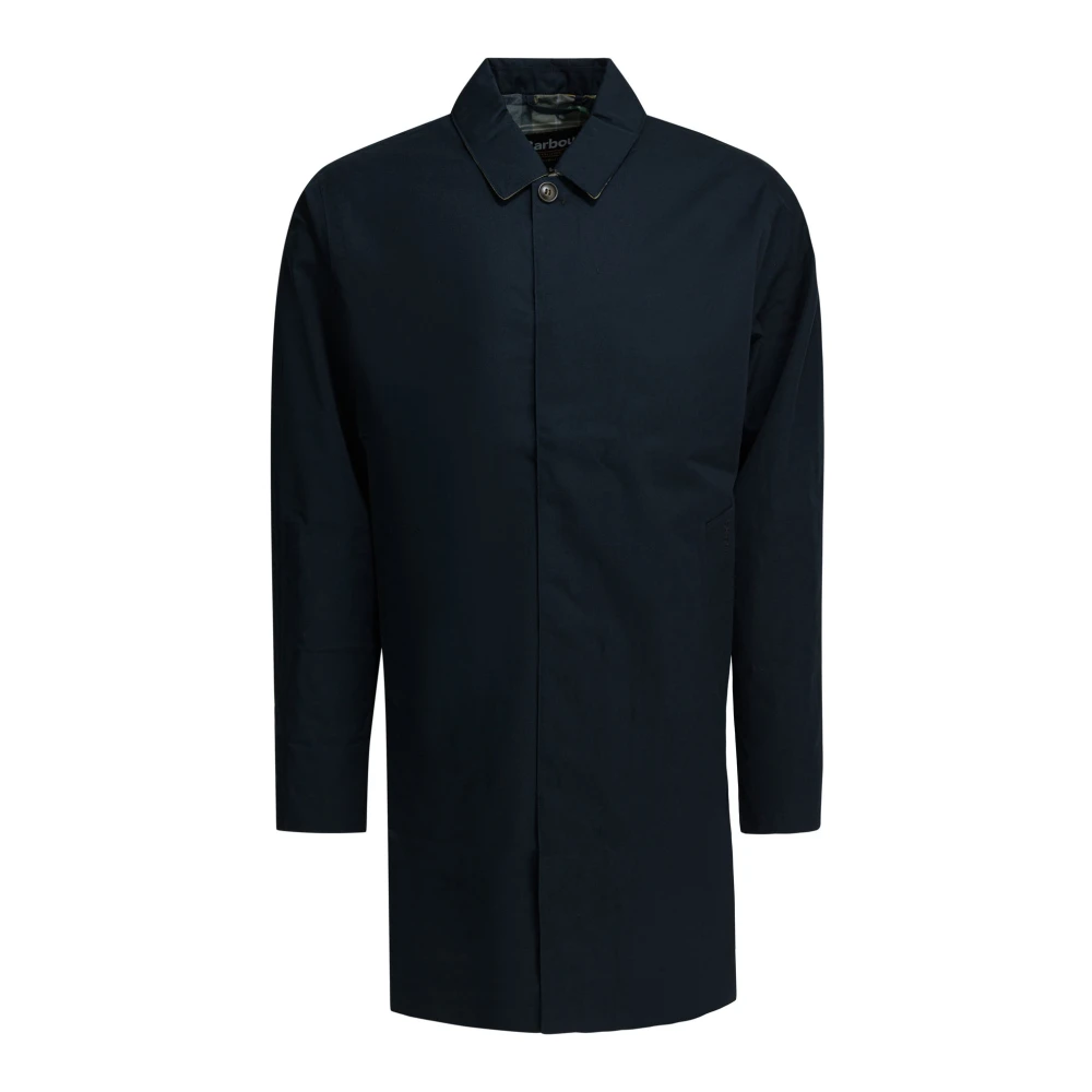 Barbour Men's Blue Rokig Lightweight Mac Jacket - Single-Breasted Coats - L - Coats