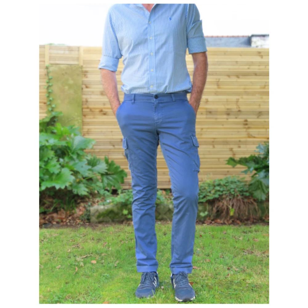 Mason's Chile Cargo Extra Slim Broek Blue Heren