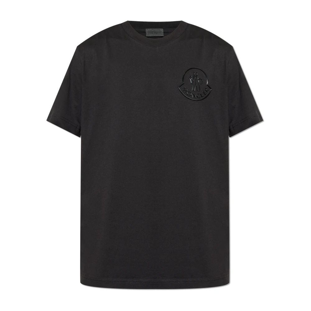 Moncler - Tops > T-Shirts - Black - Moncler - Modalova