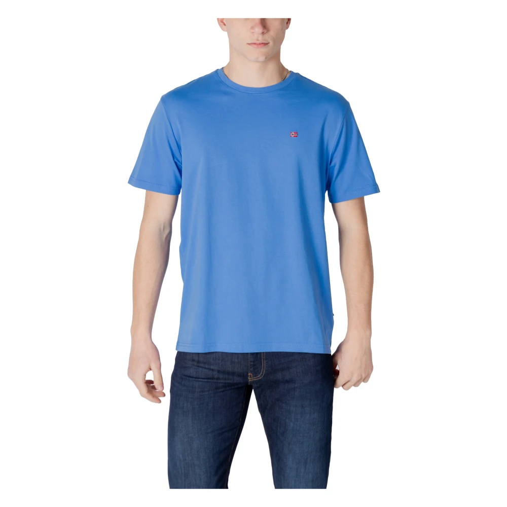 Napapijri Klassiek Katoenen T-shirt Blue Heren