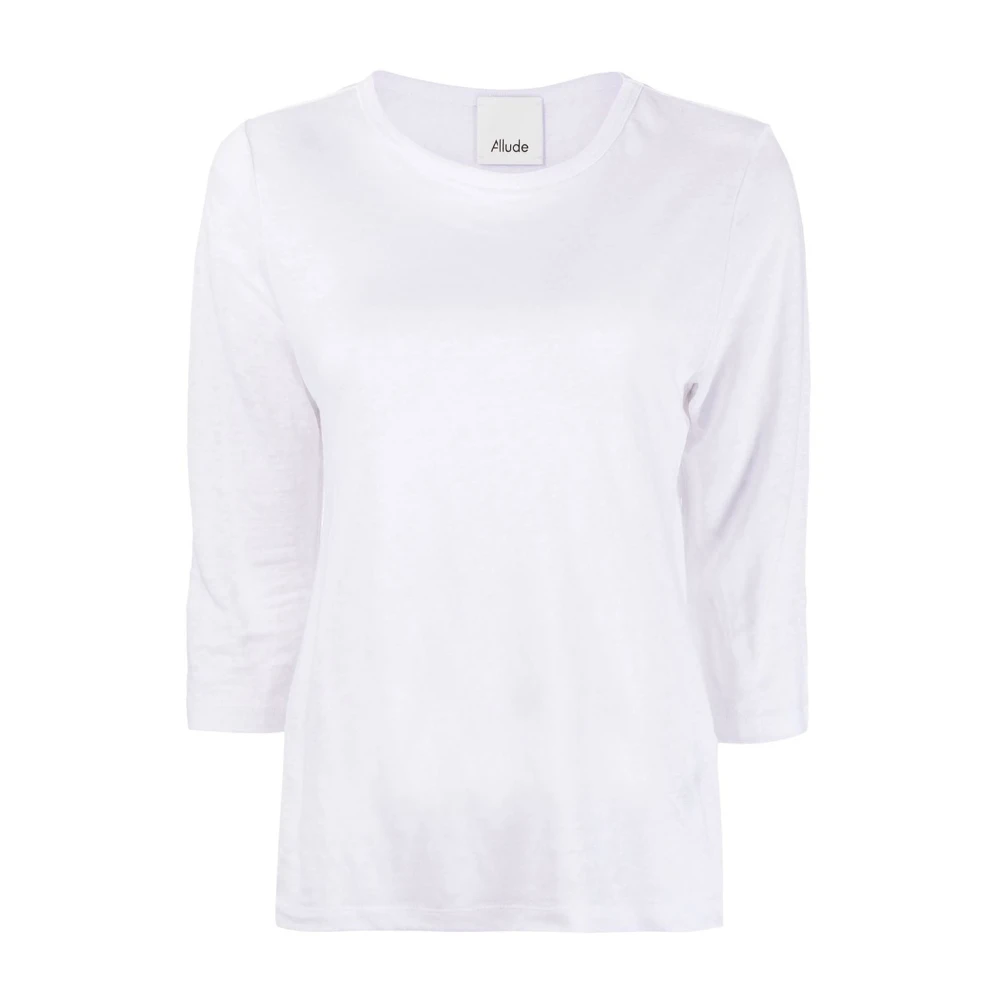 allude Boordkraag 3 4 Mouw Blouse White Dames