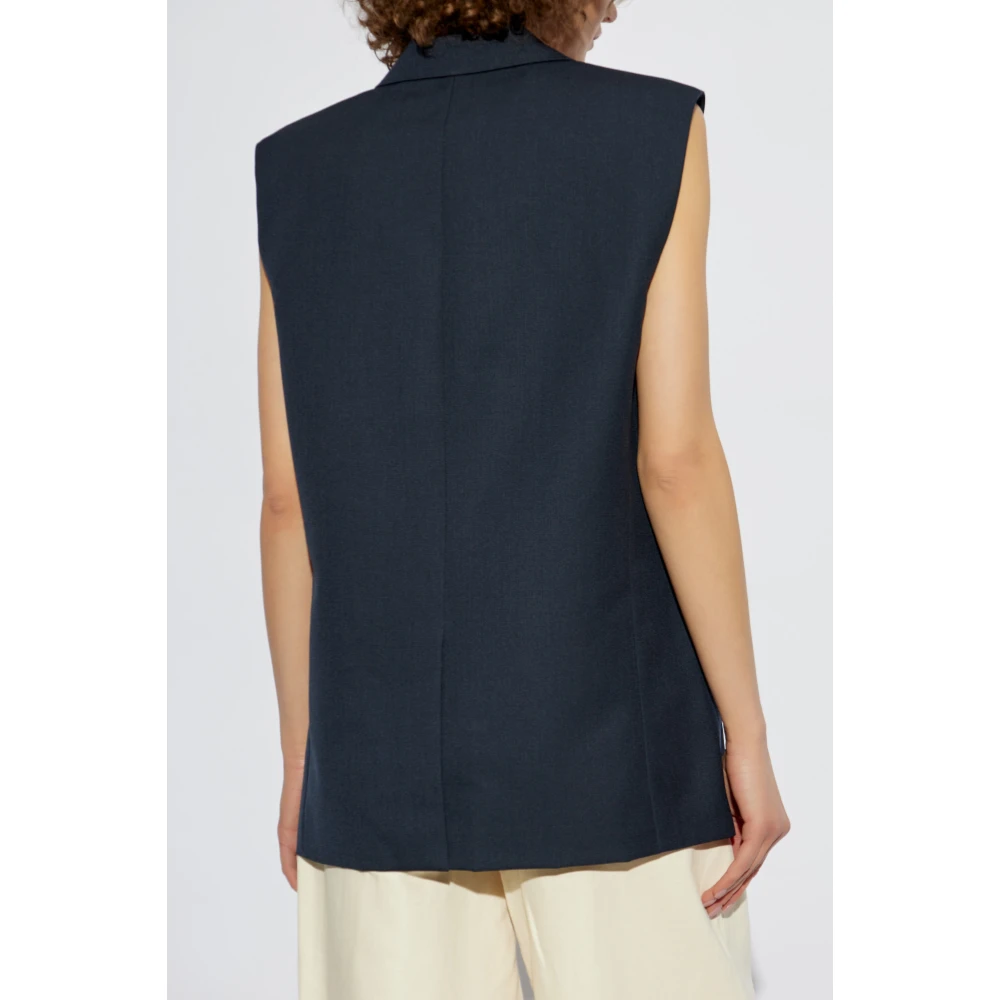 Theory Wollen vest Blue Dames