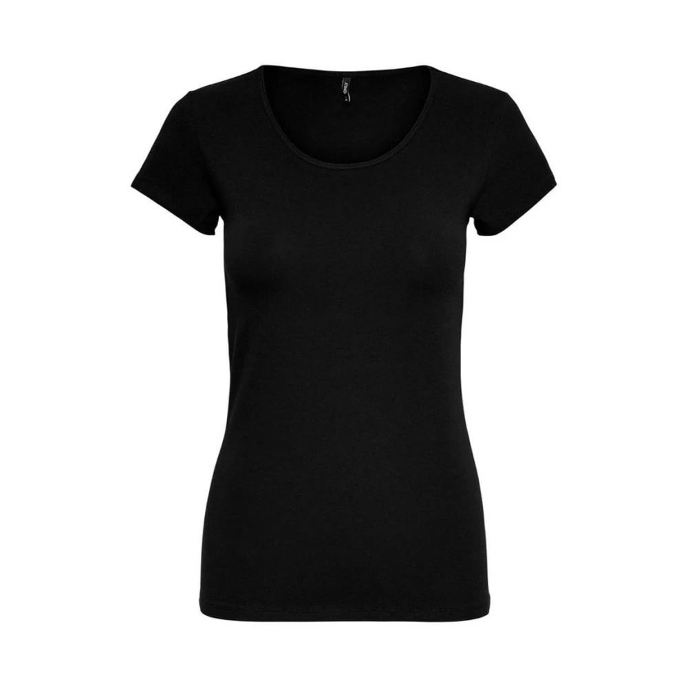 Only , T-Shirts, Female, Black, Xs, Short Sleeve Crew Neck Tshirt - Image 5