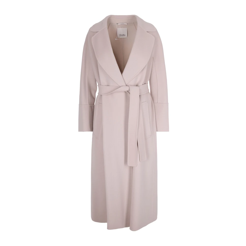 Max Mara Studio Beige Belted Coats, Female, S, Elisa Wrap Coat