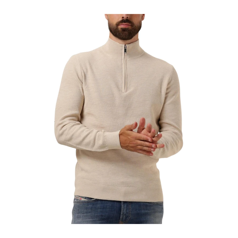 PROFUOMO Heren Truien & Vesten Pullover Half Zip Beige