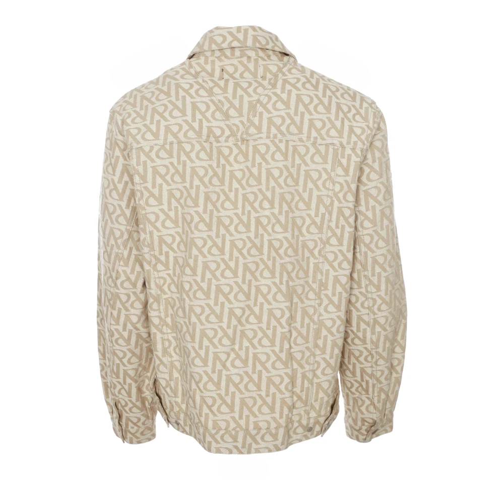 Represent Initial Denim Jacket Beige Heren