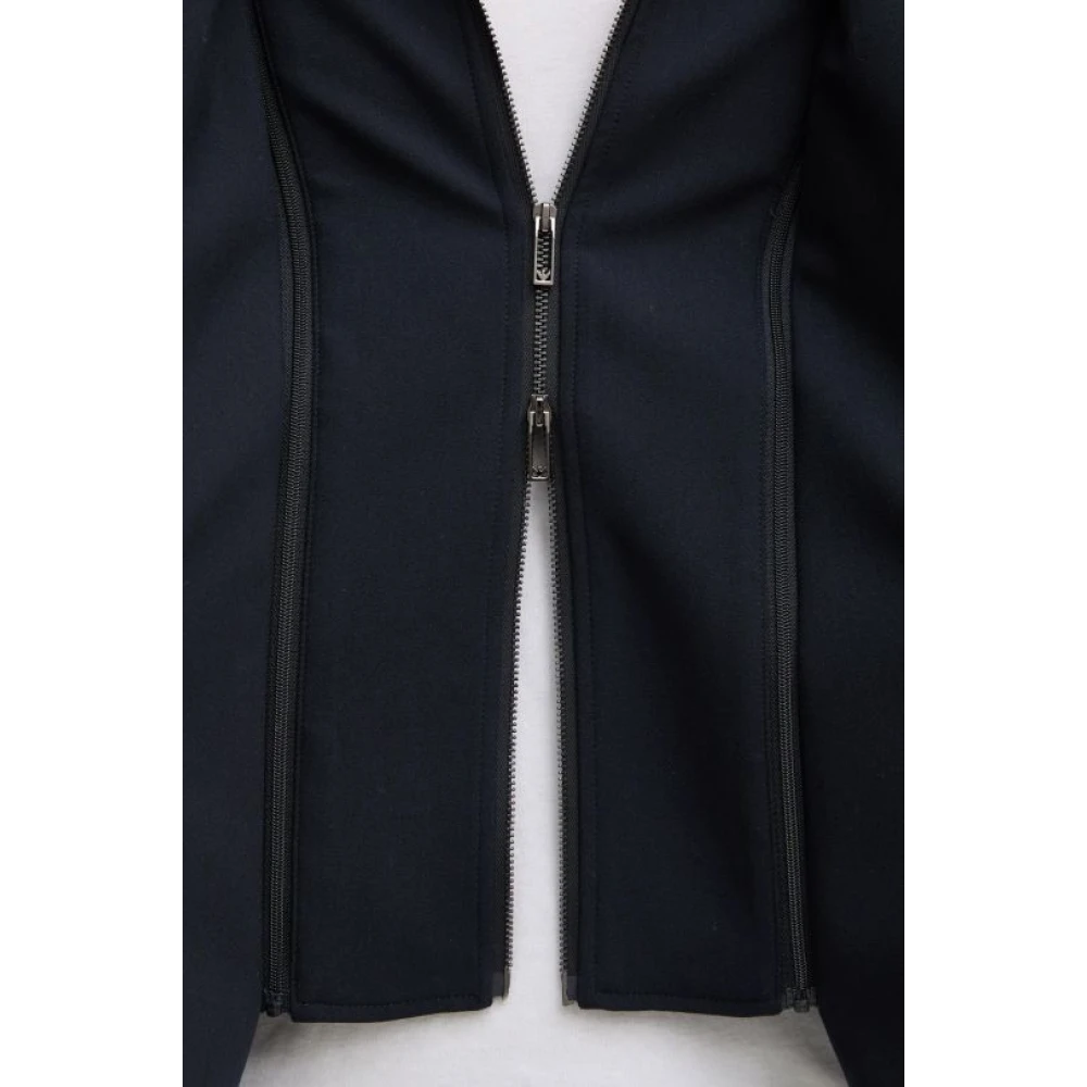Emporio Armani Blauwe Hooded Jersey Jas Blue Heren